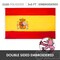 G128 Combo Pack: USA 3x5 Ft Embroidered Stars & Spain (Spanish) Flag 3x5 Ft Double-sided Embroidered 210D